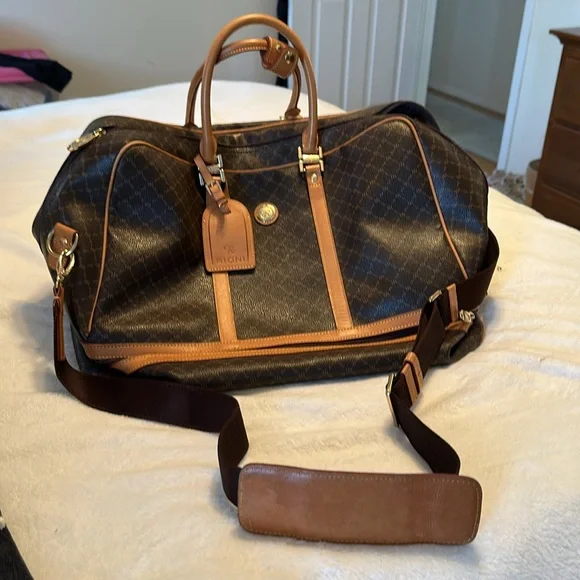 Rioni overnight Brown and Tan Travel Bag - Picture 7 of 7